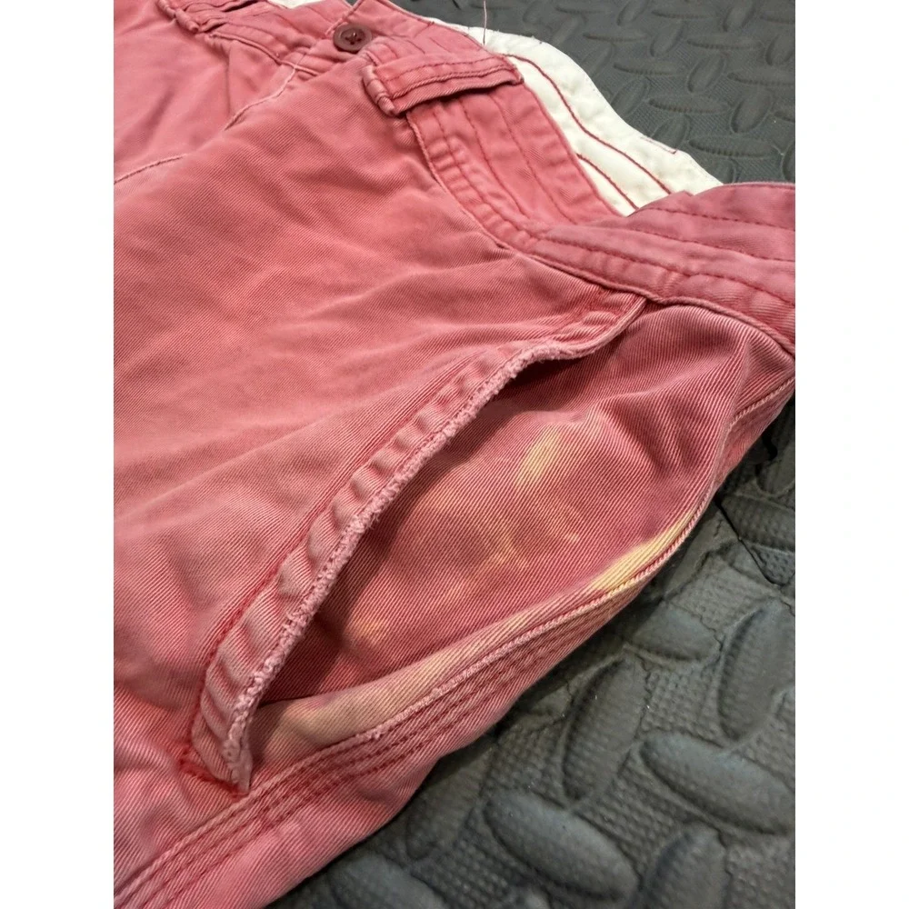 Polo Ralph Lauren Cargo Shorts Men's 40 Salmon Military Distress Heavyweight